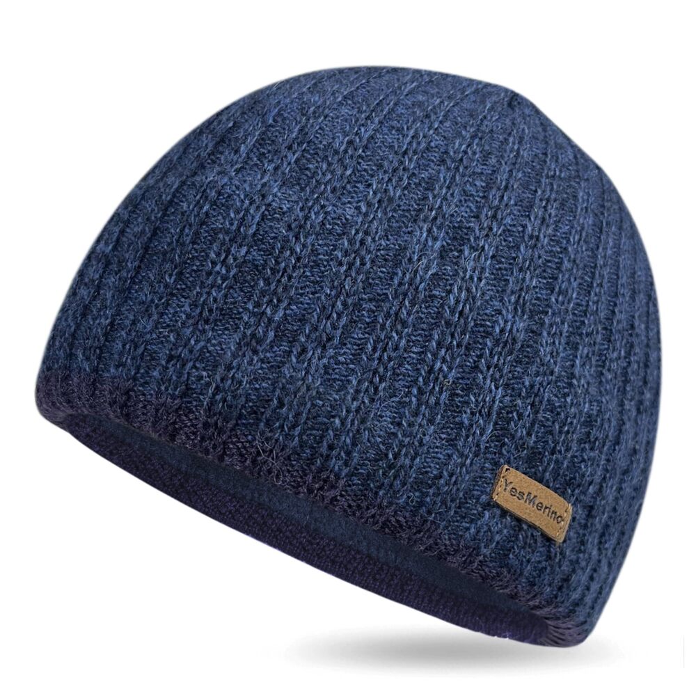 7573 Winter Beanie and , Wool Blend Knit Cuffed Hat, Lightweight Soft